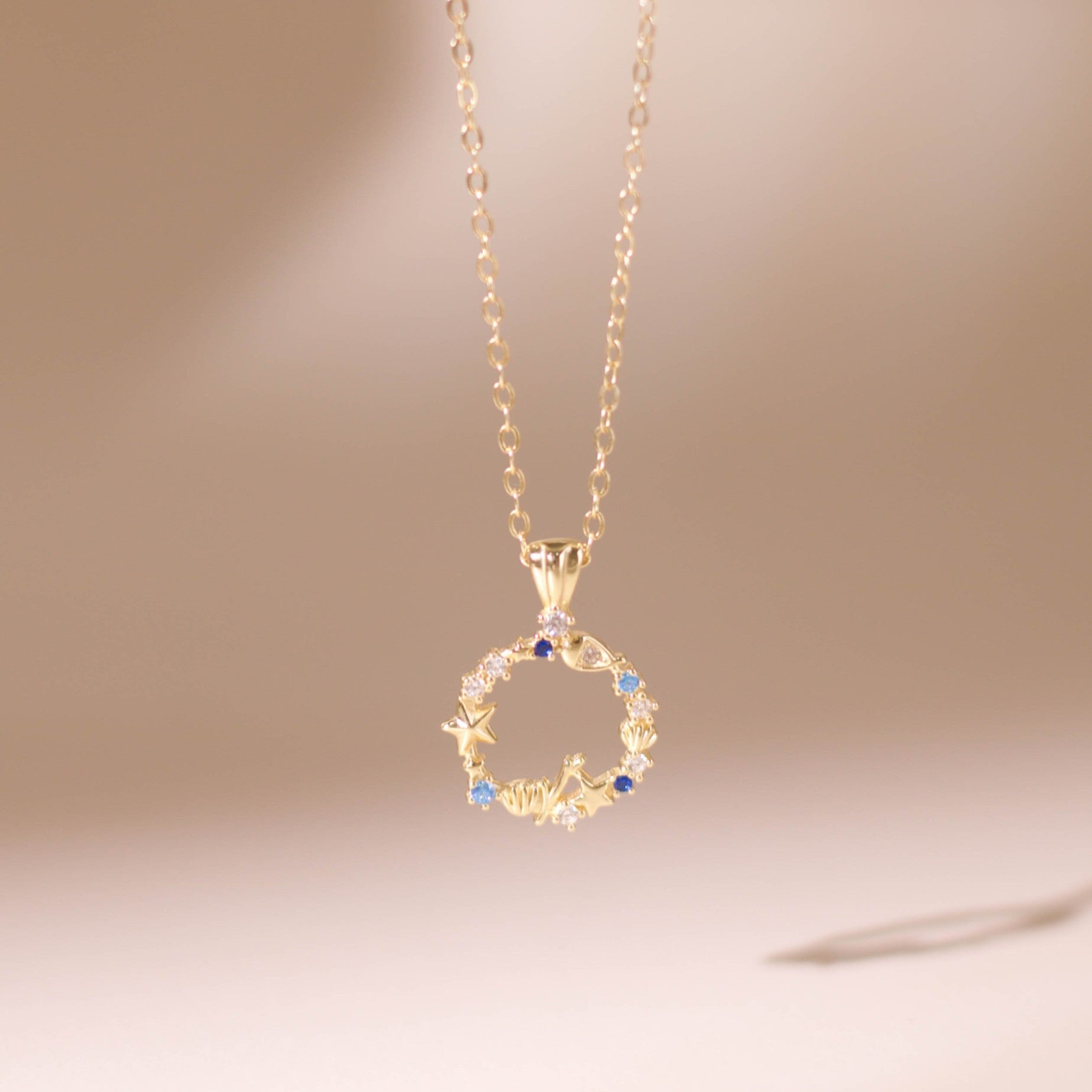 Gemor 18K Aqua Ring Nacklace