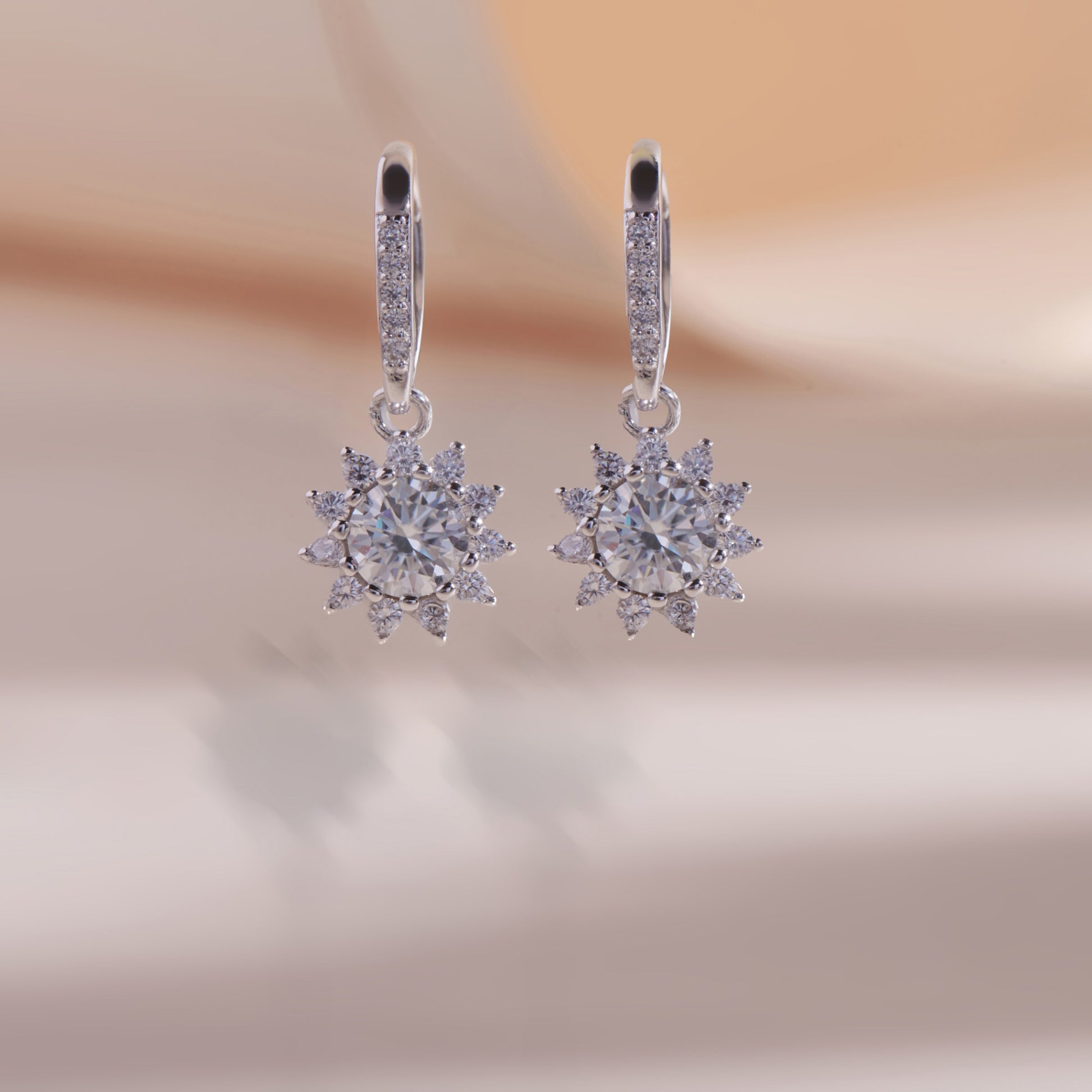 Gemor 18K Sunflower Earrings