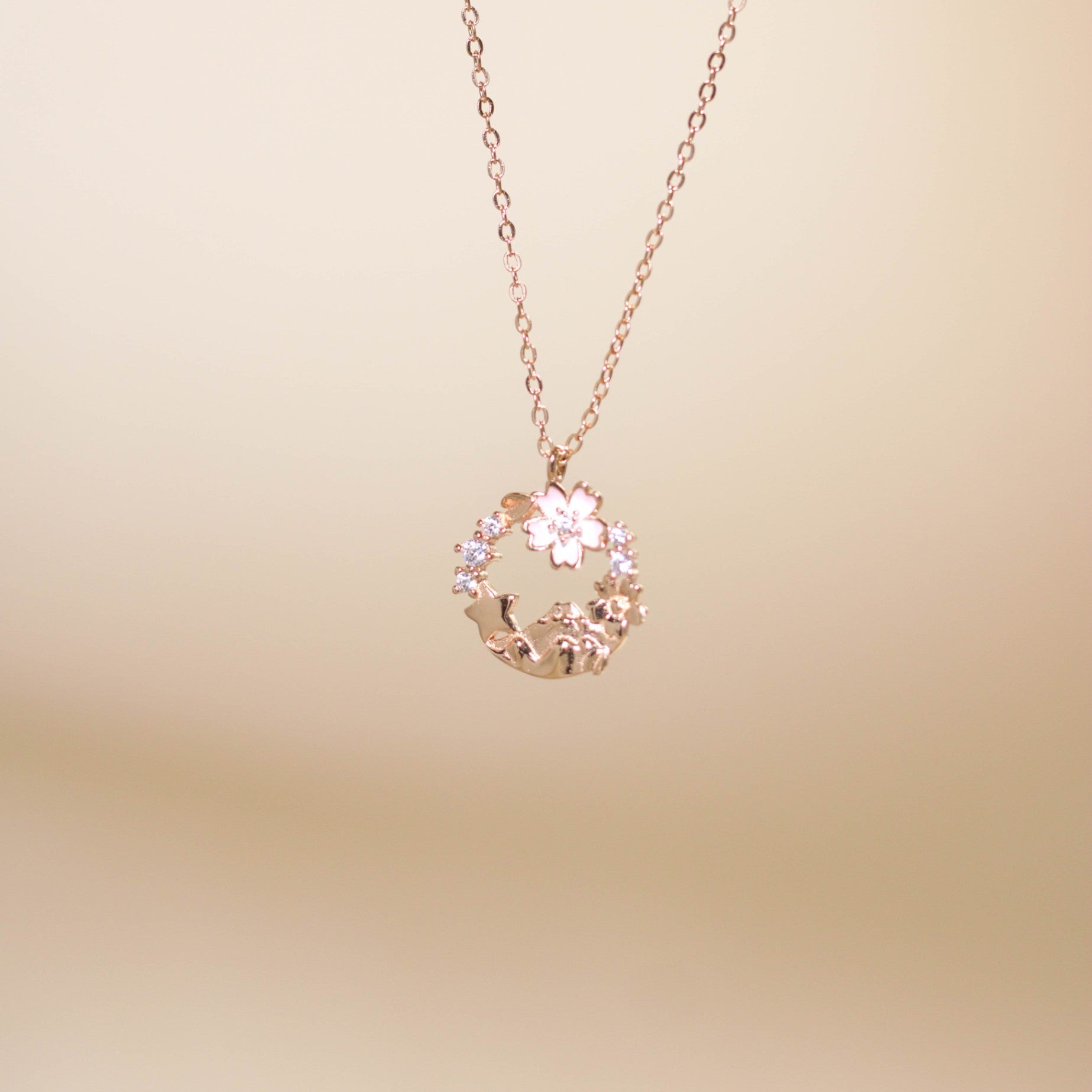 Gemor 18K Cherry Bloom Necklace